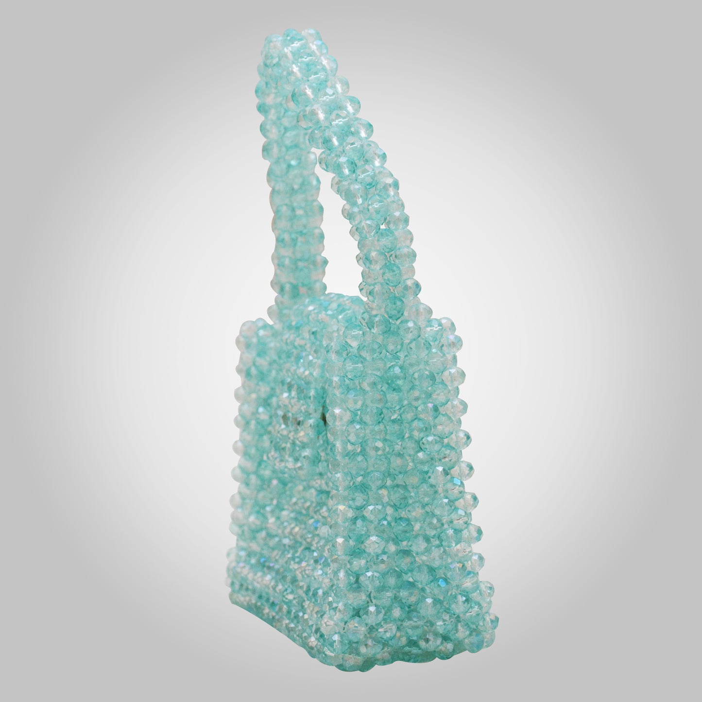 Handmade Ferozi Crystal Handbag – Customizable with Matte Beads